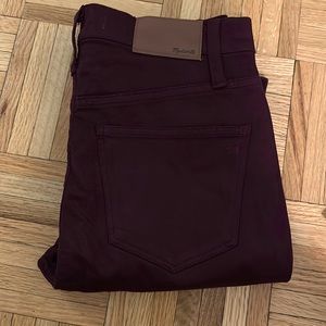 New Madewell Burgundy High Rise